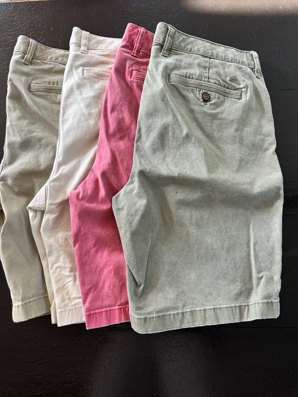 LOT of 4 Tommy Bahama Men's Chino Shorts Size 35 Flat Front 10" Inseam Resort